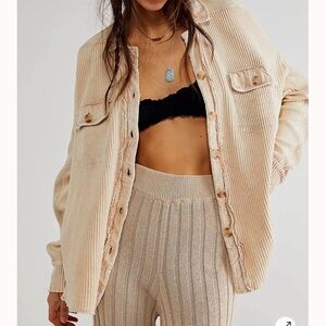 FP one scout jacket tan cream beige free people please read